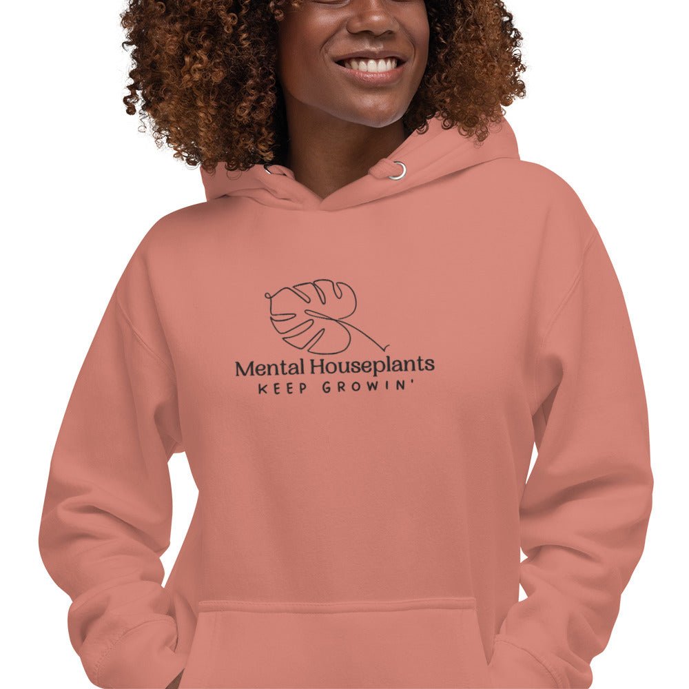 Embroided Signature Unisex Hoodie Indoor Plant - Mental Houseplants™